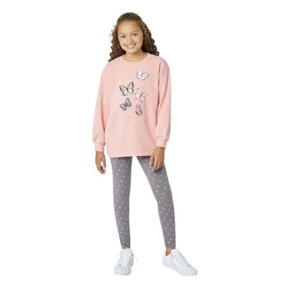 BCBG Girls Youth 2-piece Butterfly Set Coral Rose Size Medium New!